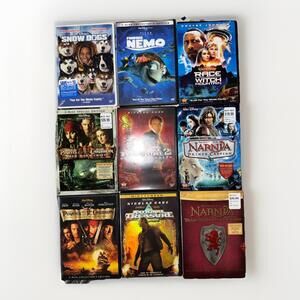 Disney 9 DVD Lot Finding Nemo Pirates Narnia National Treasure Collectors